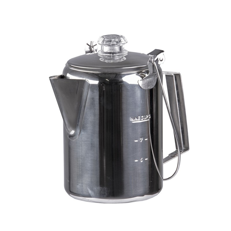 Kaffeekanne Edelstahl für 9 Tassen mit Percolator