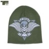 Strickmütze Beanie TF-2215 Skull & Wings oliv