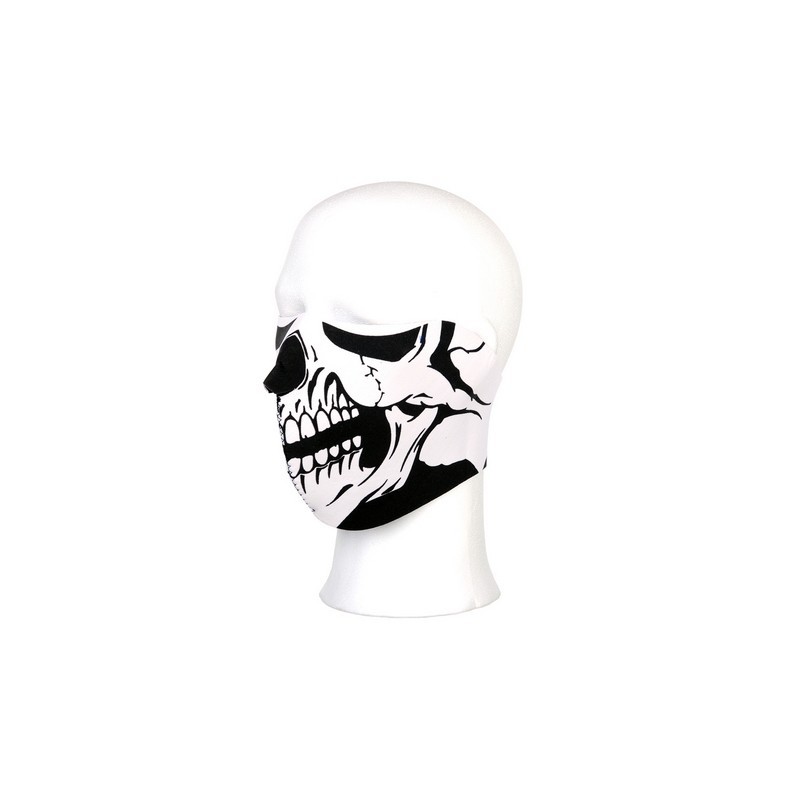 Biker Halbmaske Skull schwarz