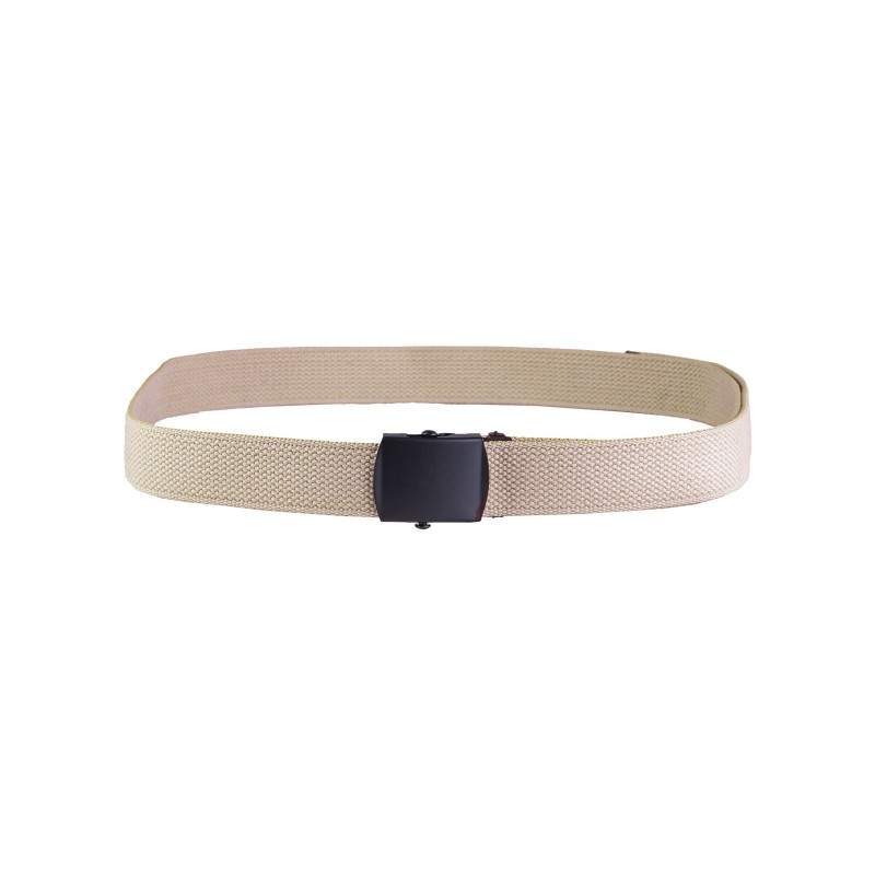 Gürtel Textil Cotton Black Buckle 30mm khaki