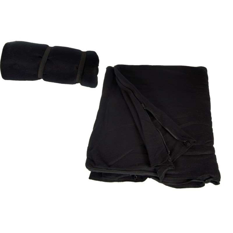 Fleece-Decke Sleeping Bag schwarz 0,75 x 1,9m (1,43m² 13,92€/m²)