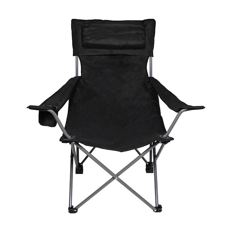 Camping Klappstuhl Deluxe schwarz