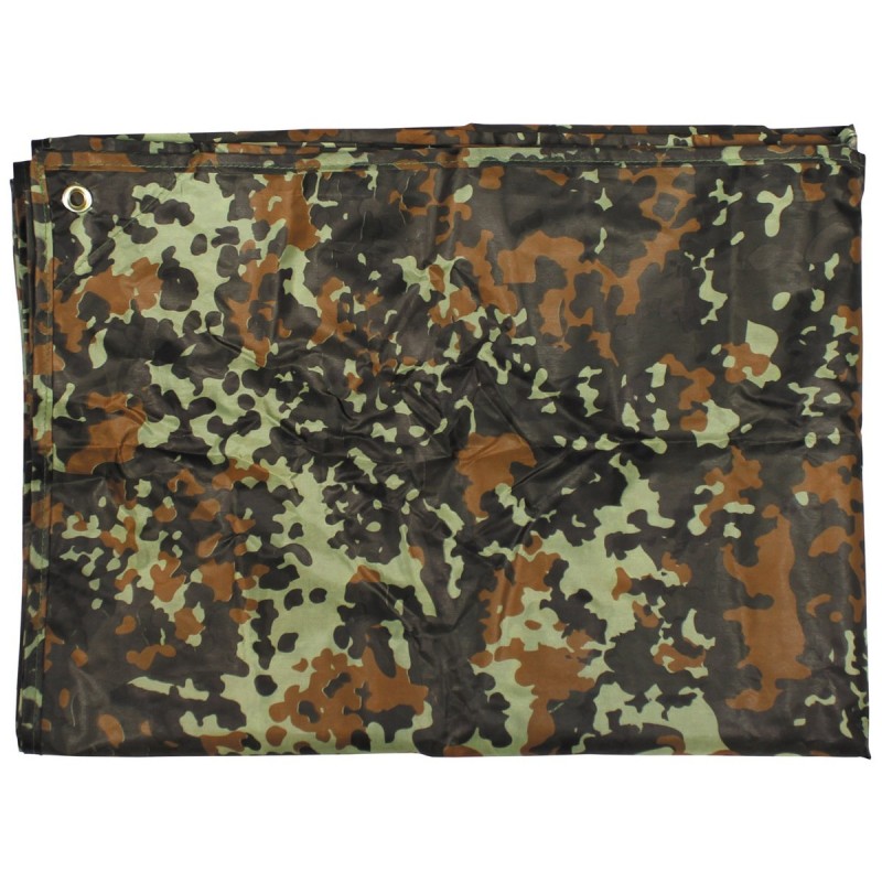 MFH Mehrzweckplane Tarp mit Beutel flecktarn 2 x 3m (6m² 3,65€/m²)