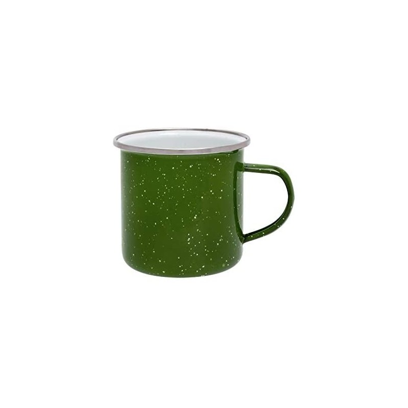 360 ml Origin Outdoors Emaille Tasse grün