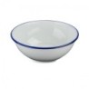 Schüssel Bowl Emaille weiß/blau 15,0cm