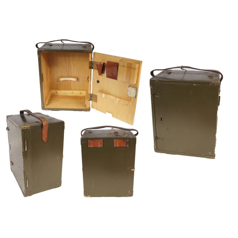 Bundeswehr Transportkiste Holz oliv gebraucht 27,5 x 20,5 x 35,5