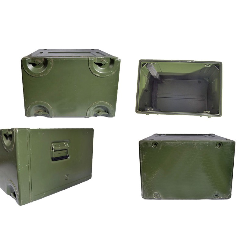 Bundeswehr Transportkiste Alu oliv gebraucht 55 x 54 x 36