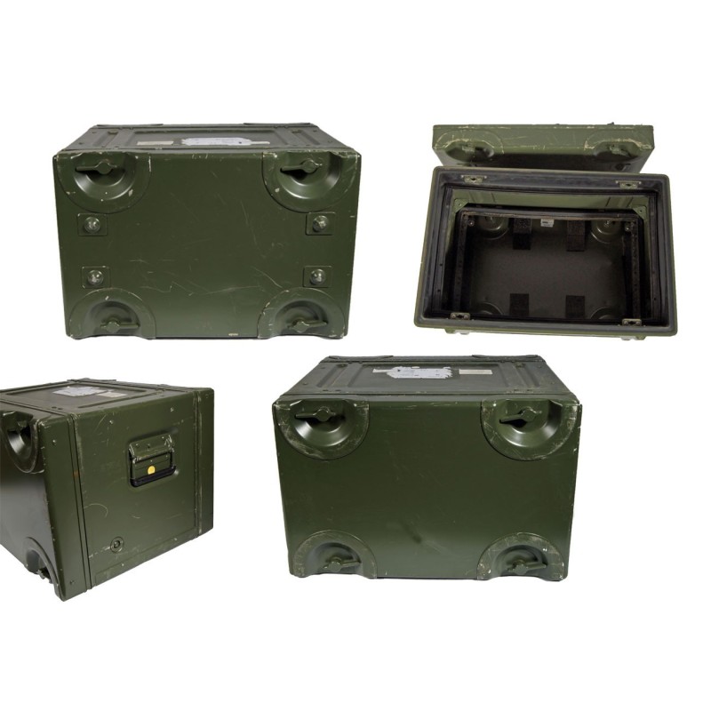 Bundeswehr Transportkiste Alu oliv gebraucht 54 x 43,5 x 35