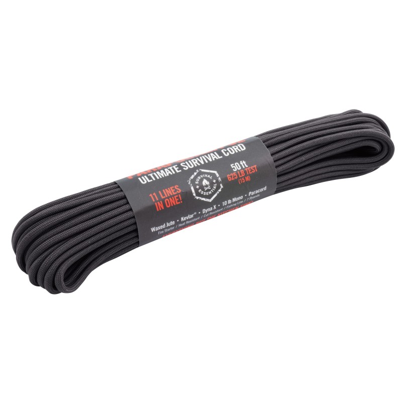 Atwood Rope Seil Parapocalypse Ultimate Survival Paracourd 50ft schwarz