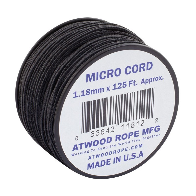 Atwood Rope Seil Micro Cord 1,18 mm - 38 m schwarz 0,21 €/m