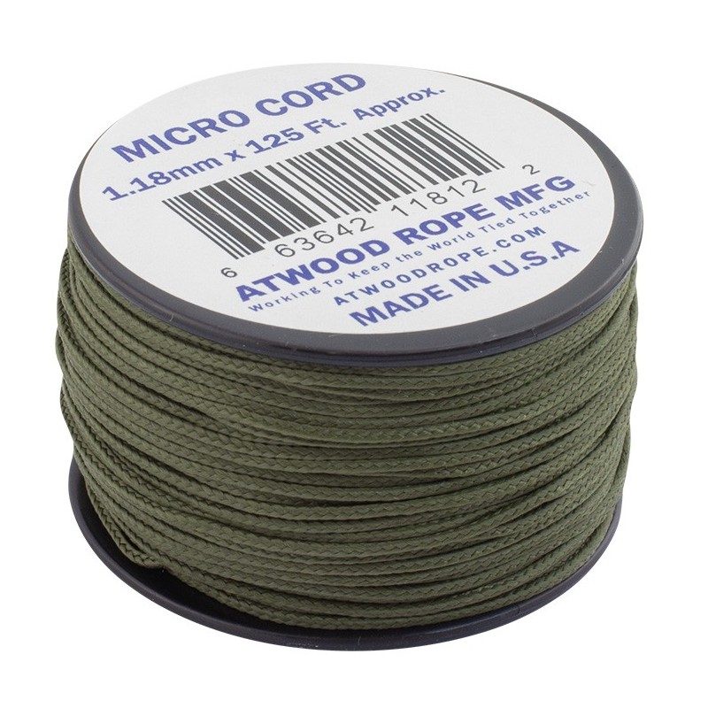 Atwood Rope Seil Micro Cord 1,18 mm - 38 m oliv 0,21 €/m