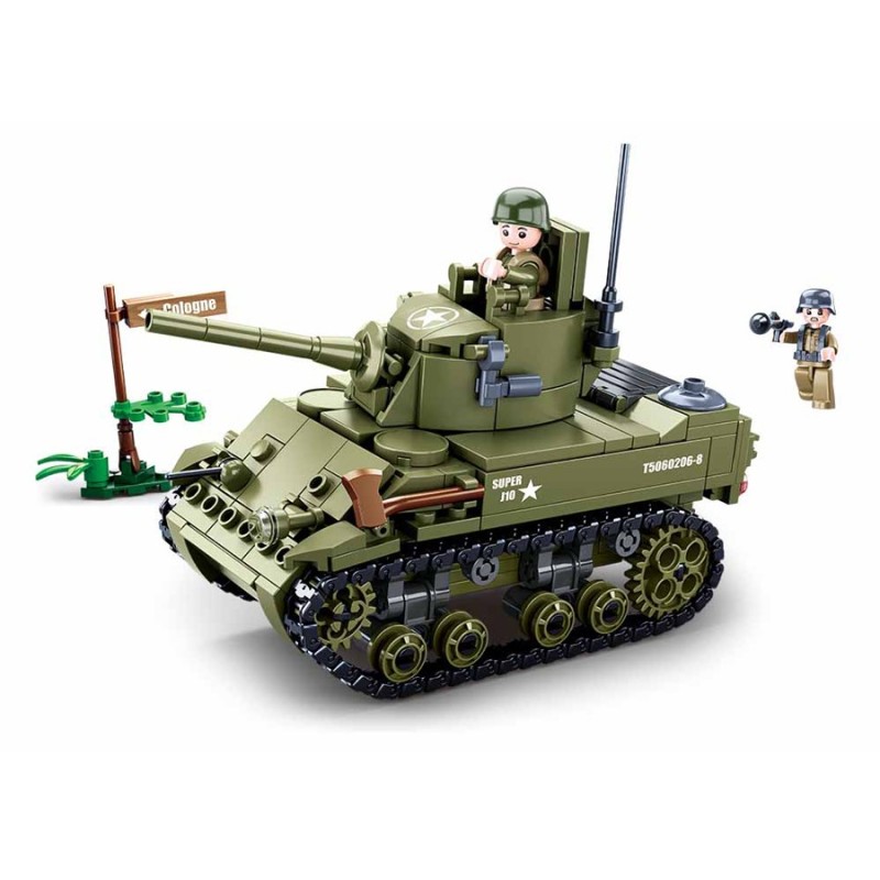 Spielzeug Allied Light tank M38-B0856 mit 2 Figuren