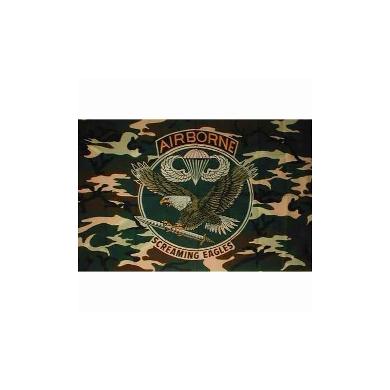 Flagge Airborne Screaming Eagles woodland