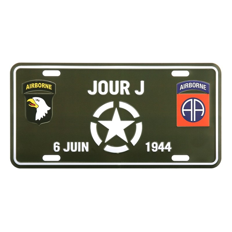 Blechschild Nummernschild Jour J 6 juin 1944