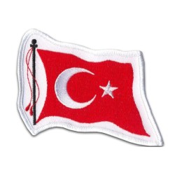 Flagge Textil Türkei wehend...