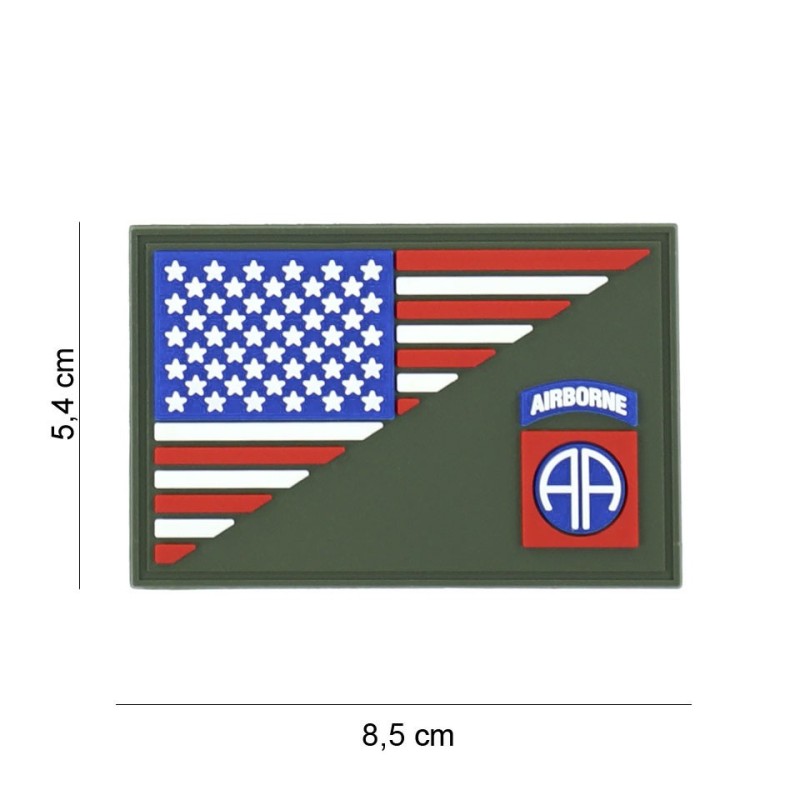 Klett Patch 3D PVC No.19059 82nd Airborne half flag 5,4 x 8,5