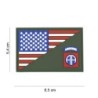 Klett Patch 3D PVC No.19059 82nd Airborne half flag 5,4 x 8,5