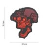 Klett Patch 3D PVC No.19044 Night vision skull rot 9,5 x 8,5