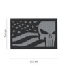 Klett Patch 3D PVC No.8083 Punisher USA flag grau 5,4 x 8,5