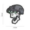 Klett Patch 3D PVC No.8134 Night vision skull weiß 9,5 x 8,5