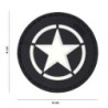 Klett Patch 3D PVC No.18044 Allied Star schwarz/weiß 4 x 4