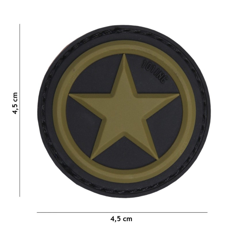 Klett Patch 3D No.18063 PVC Allied Star schwarz/braun 4,5 x 4,5