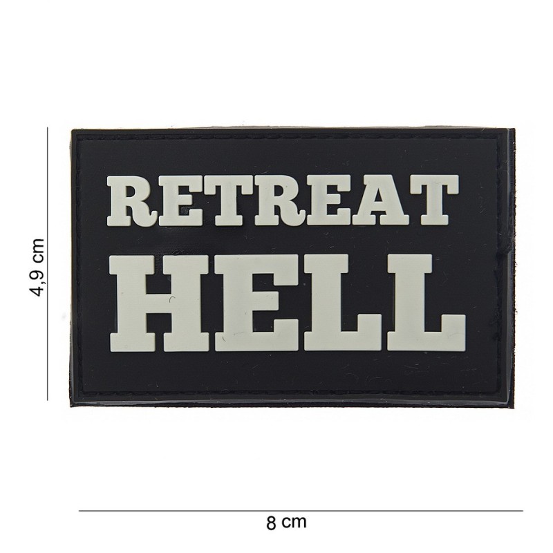 Klett Patch PVC No.10058 Retreat Hell schwarz/weiß 4,9 x 8