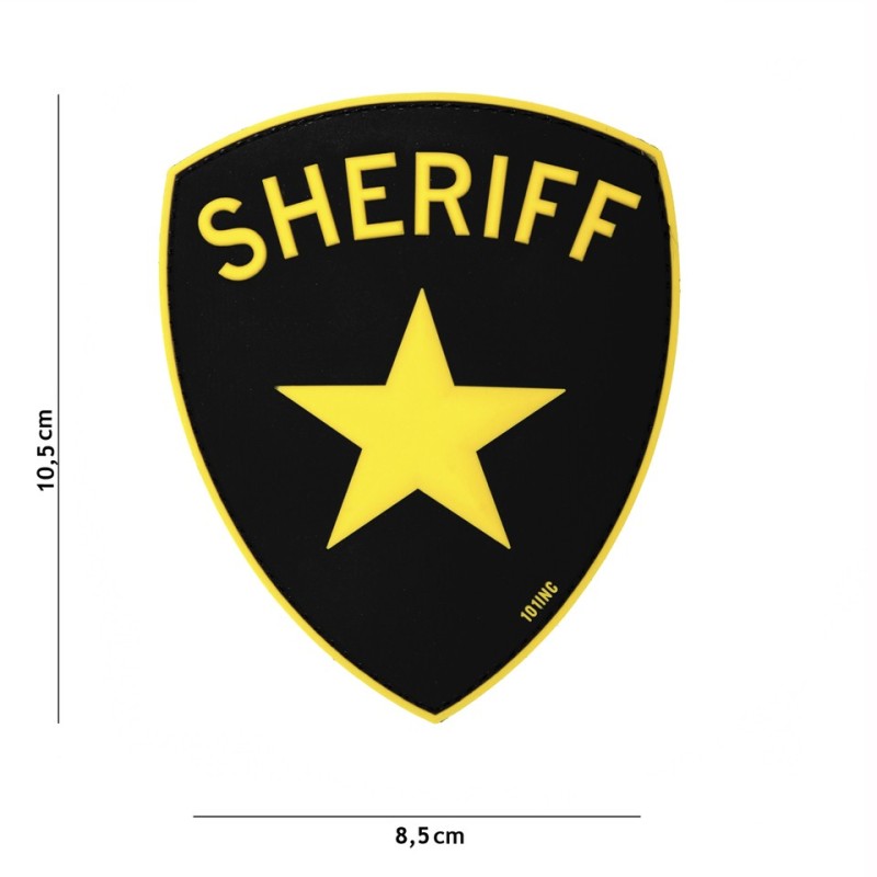 Klett Patch 3D PVC No.18041 Sheriff gelb 8,5 x 10,5