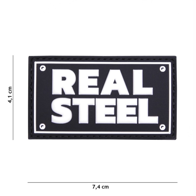 Klett Patch 3D PVC No.17014 Real Steel schwarz 4,1 x 7,4