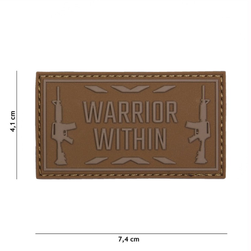 Klett Patch 3D PVC No.16111 Warrior Within coyote 4,1 x 7,4