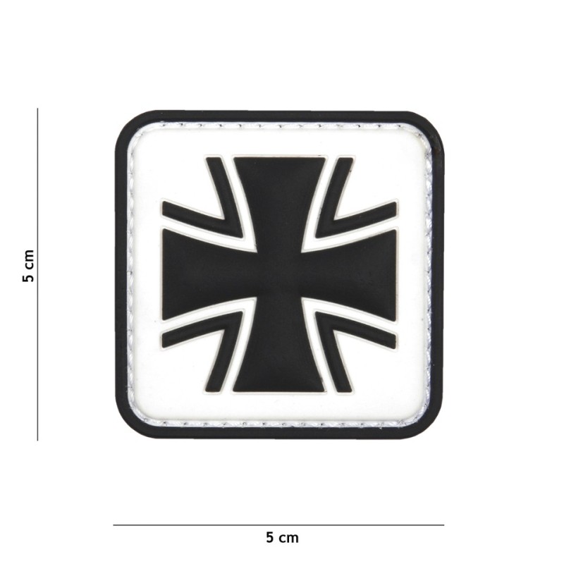 Klett Patch 3D PVC No.11108 German Cross weiß 5 x 5