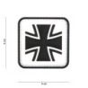 Klett Patch 3D PVC No.11108 German Cross weiß 5 x 5