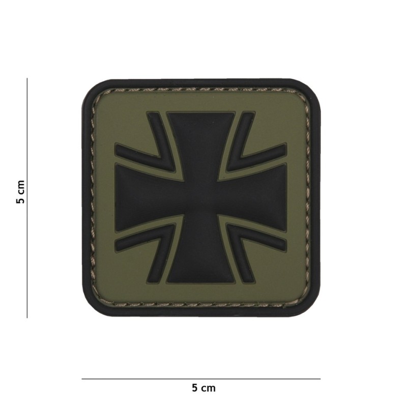 Klett Patch 3D PVC No.11109 German Cross grün 5 x 5