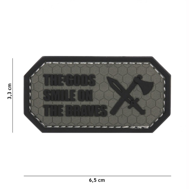 Klett Patch 3D PVC No.11141 Gods Smile grau 3,3 x 6,5