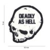 Klett Patch 3D PVC No.16016 Deadly as hell schwarz/weiß 5 x 5,5