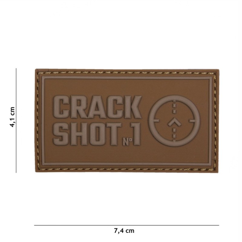 Klett Patch 3D No.17030 Crack shot coyote 4,1 x 7,4