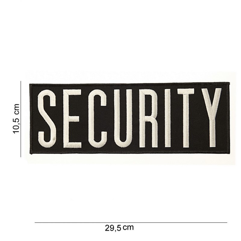 Aufnäher Security schwarz 10,5 x 29,5