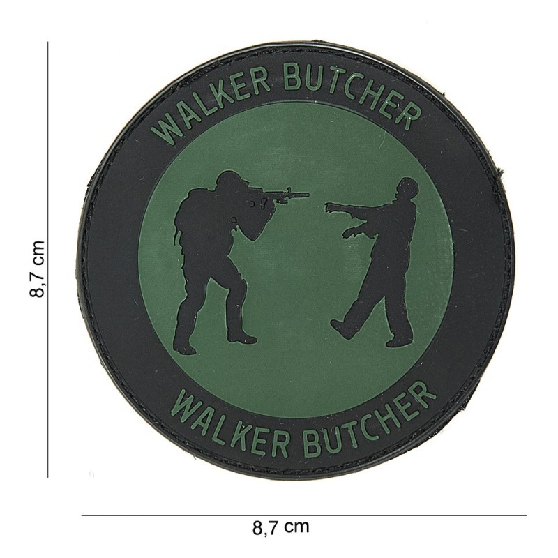 Klett Patch 3D PVC No.10077 WALKER BUTCHER grün/schwarz 8,7 x 8,7