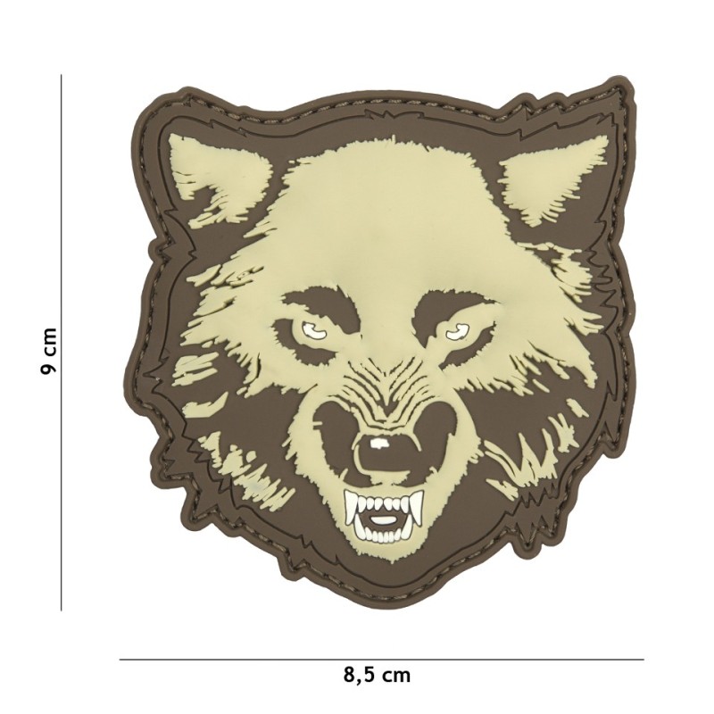 Klett Patch 3D PVC No.9055 Wolf coyote/braun 9,0 x 8,5