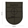 Aufnäher Textil Sniper oliv/schwarz 6,2 x 8,3