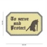 Klett Patch 3D PVC No.1090 Serve and Protect coyote/braun 4,3 x 6,5