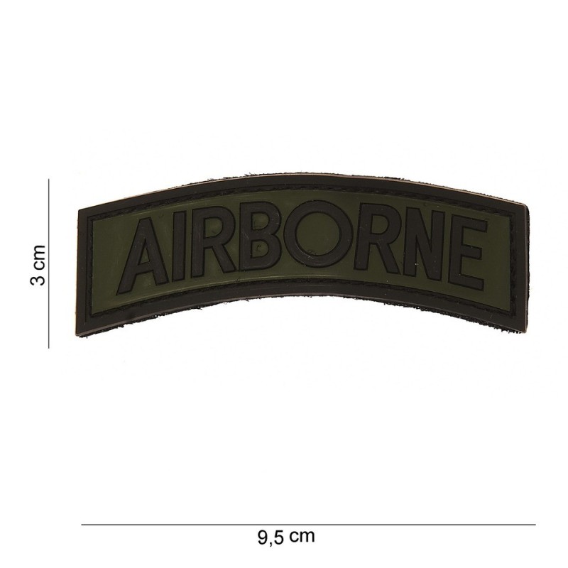 PVC Patch No.11161 Airborne grün/schwarz 3 x 9,5