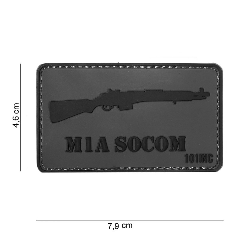 Klett Patch 3D PVC No.16076 M1A SOCOM grau 4,6 x 7,9