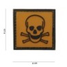 PVC Klettpatch No.13055 Toxic gelb/schwarz 4 x 4