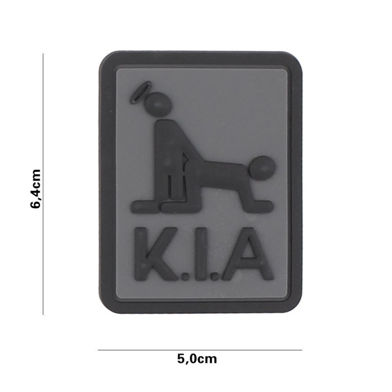 Klett Patch 3D PVC No.3138 Killed in Action grau/schwarz 6,4 x 5,0