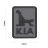 Klett Patch 3D PVC No.3138 Killed in Action grau/schwarz 6,4 x 5,0