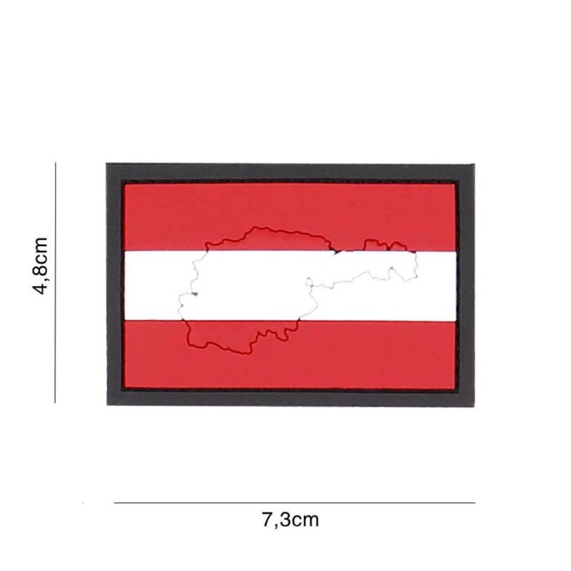 Klett Patch 3D PVC No.4127 Österreich rot/weiß 4,8 x 7,3