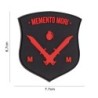 Klett Patch 3D PVC No.6111 Memento Mori rot/schwarz 8,7 x 7,7