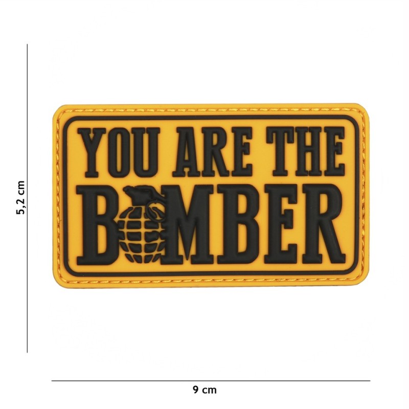 Klett Patch 3D PVC No.6112 You are the Bomber schwarz/gelb 5,2 x 9,0