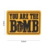 Klett Patch 3D PVC No.6113 You are the BOMB schwarz/gelb 6,5 x 9,0